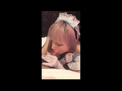 ❤️ Idol Ġappuniż [mayuka], kostum ta' qaddejja Franċiża, parti 1, blowjob u jerk off bil-lotion ❤️ Fucking lilna ❌️